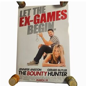 The Bounty Hunter 2010‎ Movie Poster 27x40 Jennifer Aniston Gerard Butler D/S